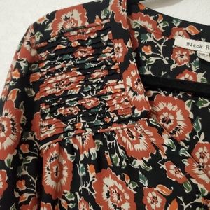 Floral silky blouse